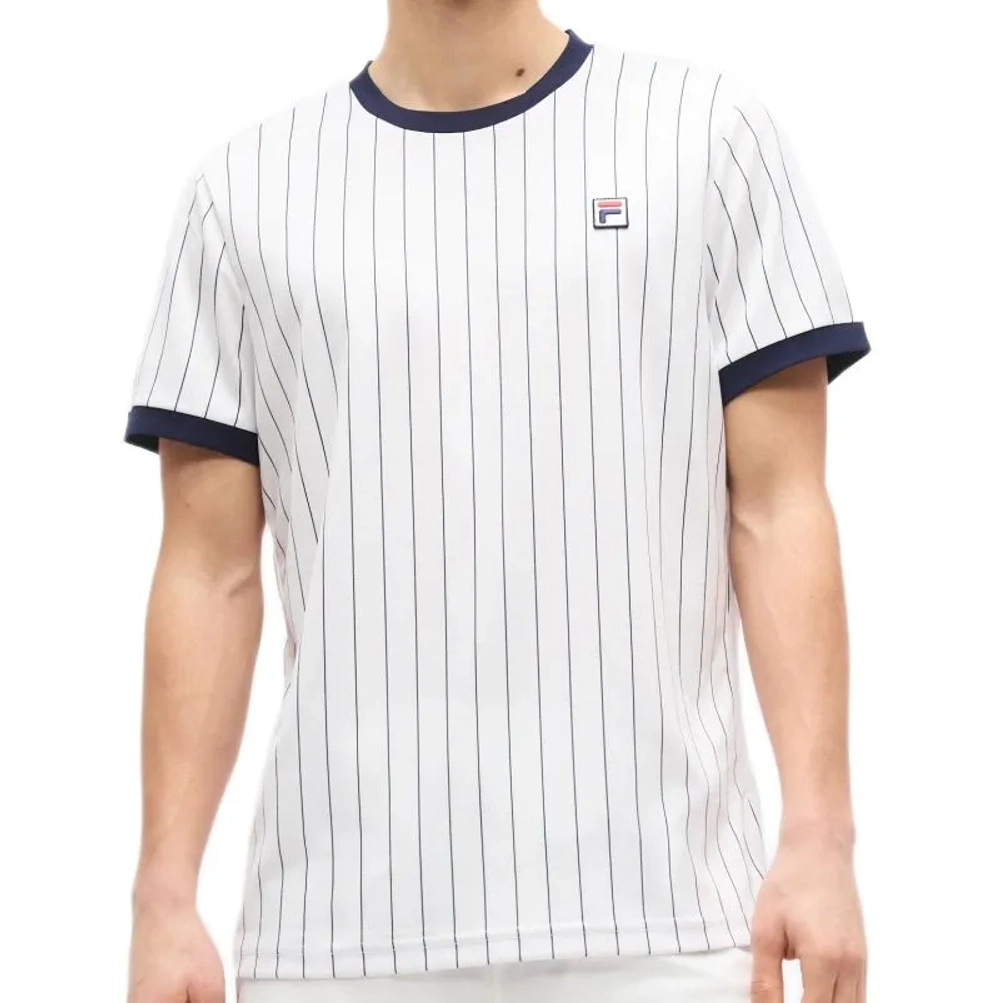 Теннисная футболка Fila BB1 Stripes - white/stripes