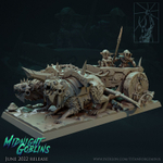 Grand Alliance Destruction Goblin Wolf Chariot миниатюра для dnd, днд, pathfinder, фентези, Настольная игра, НРИ, Варгейм, РПГ