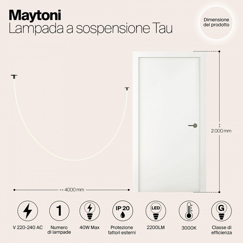 Подвесной светильник Maytoni Tau MOD146PL-L40B3K