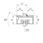 Штуцер FE BSP 3/8 - BSP 3/8