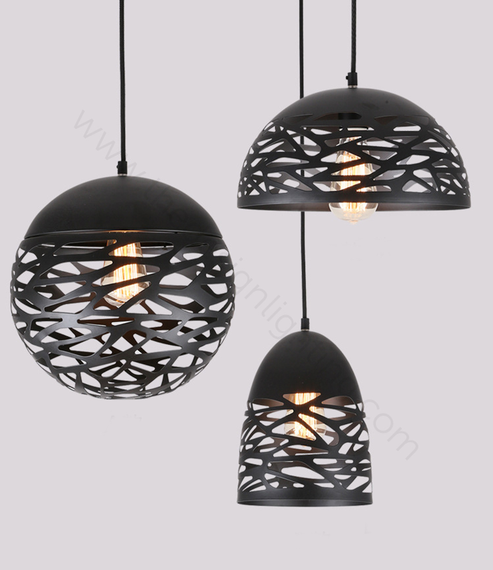 Pendant design lamp Kelly Cluster by Studio Italia Design (Black/sphere)