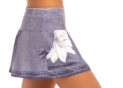 Теннисная юбка Lucky in Love Novelty Floral Denim Pocket Skirt - medium denin