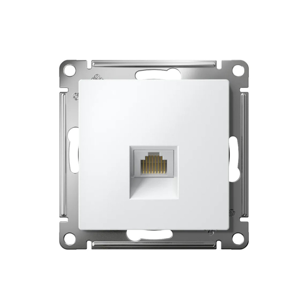 ATLASDESIGN РОЗЕТКА компьютерная RJ45 кат. 5e, механизм, БЕЛЫЙ