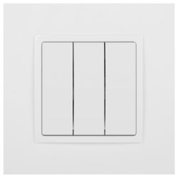 Выключатель ЭРА Elegance 14-1107-01 тройной 10АХ-250В IP20 белый | Эра Elegance