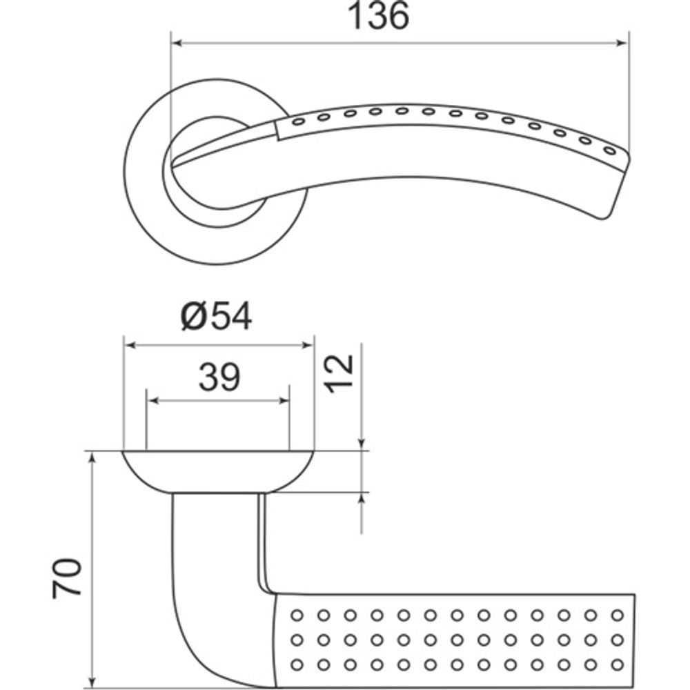 Ручка дверная ARMADILLO LIBRA LD26 SN/CP-3 матовый никель/хром (кв. 8х140) /31861/