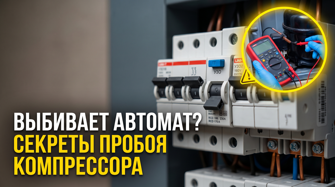 Почему кондиционер выбивает УЗО и автомат: технический разбор пробоя изоляции компрессора