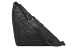 PRADA Large Leather Triangle Shoulder Bag