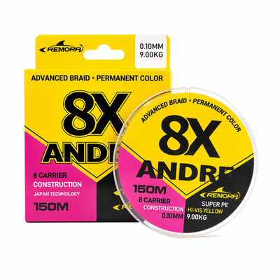 Плетёный шнур 0,14 мм. REMORA X8 ANDRE 150 метров