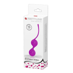 Лиловые вагинальные шарики на сцепке Kegel Tighten Up I (Цвет: лиловый)
