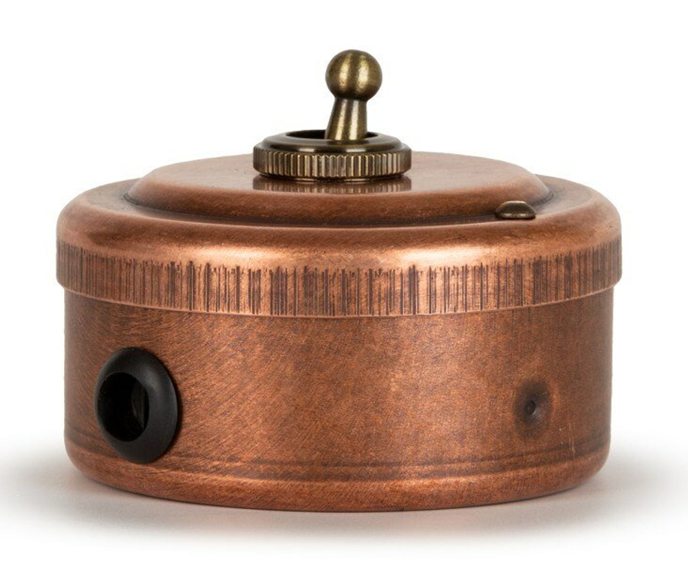 Переключатель (проходной) ретро тумблерный 1 кл. "Старая Медь" VINTAGE-BRASS 30302-3 / 1 Группа света, проходной