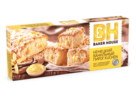 Пирог бисквитный KUCHEN ванильный Baker House 350г (8шт)