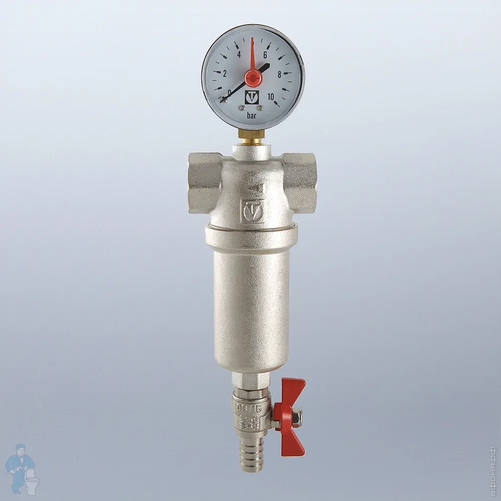 Фильтр с манометром VALTEC самопромывной 1/2"