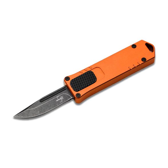Цена наАвтоматический нож Boker USB OTF 2.0 Burnt Orange, сталь D2, рукоять алюминий, оранжевый/черный