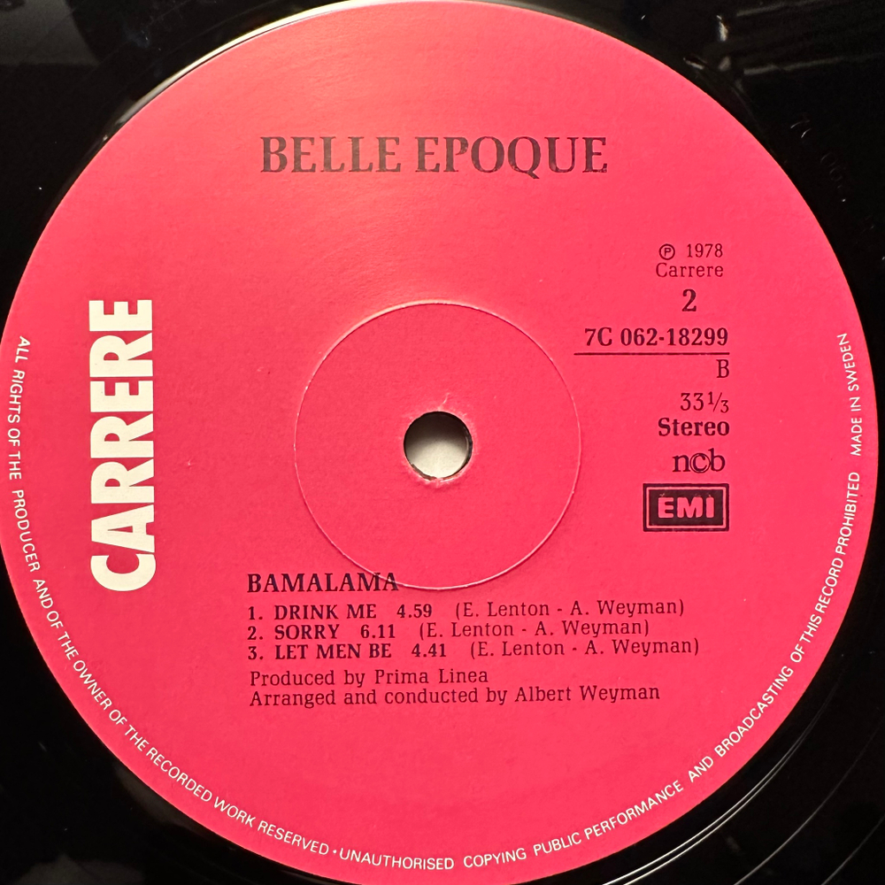 Belle Epoque - Bamalama (Швеция 1978г.)