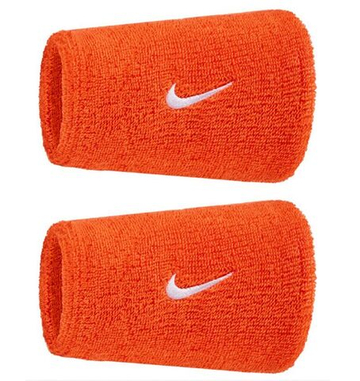 Теннисные напульсники Nike Swoosh Double-Wide 2P - team orange/white
