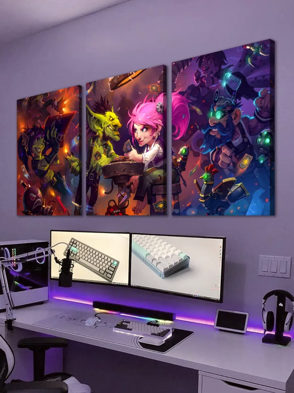 Картина Hearthstone За столом, модульная на стену