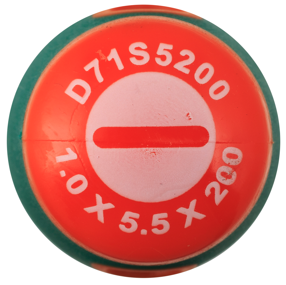 D71S5200 Отвертка стержневая шлицевая ANTI-SLIP GRIP, SL5.5х200 мм