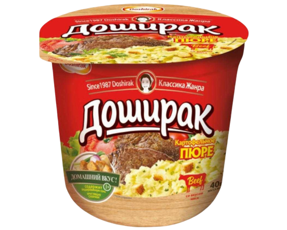 Пюре картофельное  Доширак со вкусом мяса