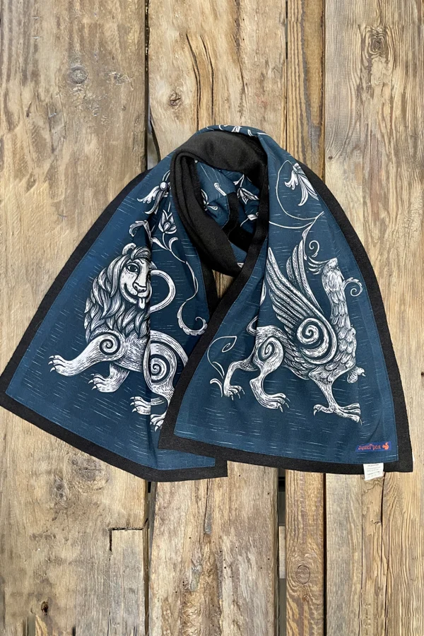 Scarf “Bas-Reliefs in Linocut” (A. Ostrovskaya)