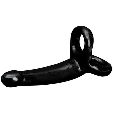 Насадка для двойного проникновения Sex Please Daring Double Penetration Dong, черная (Цвет: черный)