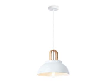 Подвесной светильник в стиле лофт 1*Е27 TR8190 WH/LW белый/светлое дерево Loft Traditional Ambrella