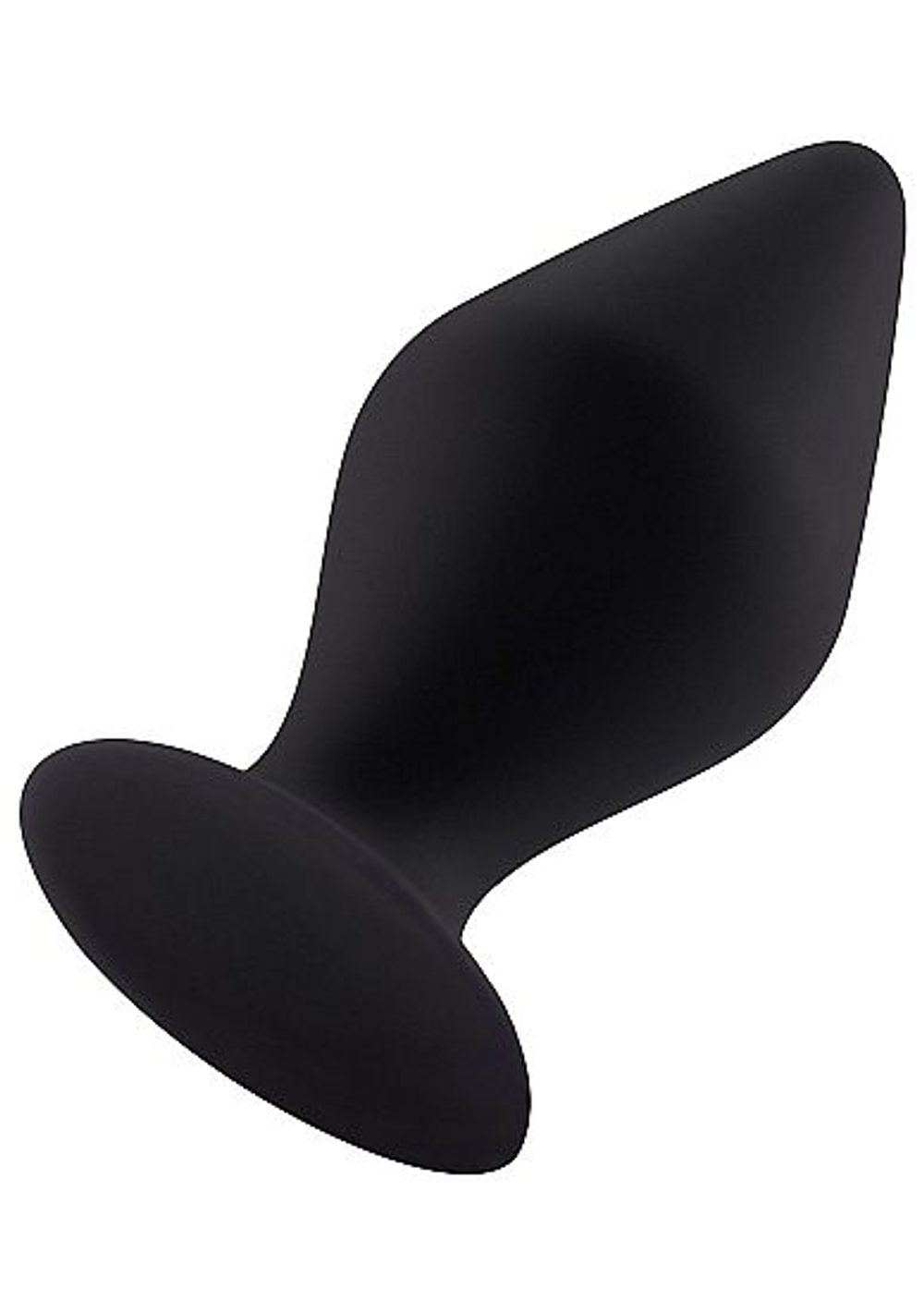 Чёрная малая анальная пробка Butt Plug with Suction Cup Small (Цвет: черный)