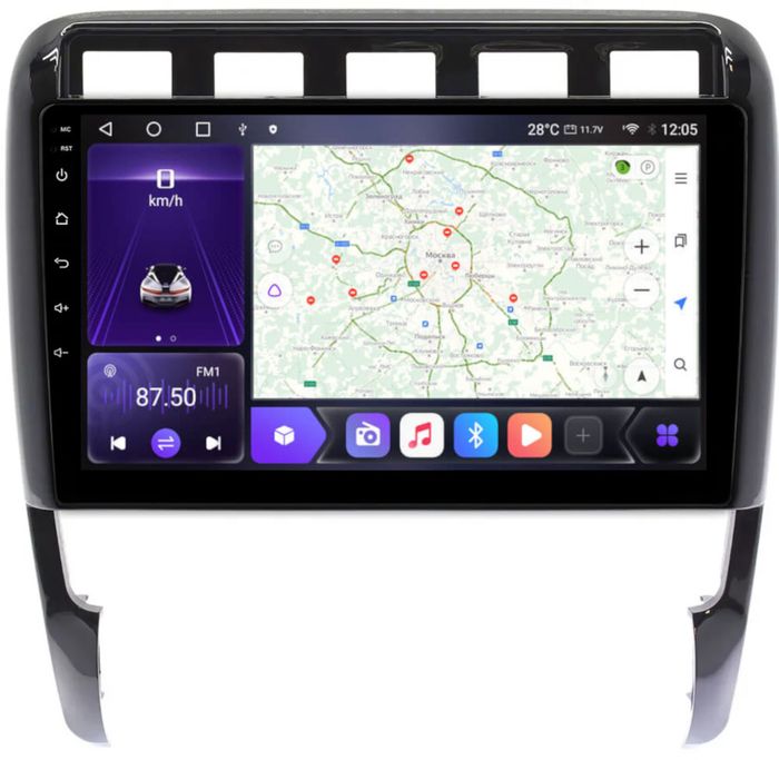 Магнитола для Porsche Cayenne 2002-2010 - Kuberg SF-9146FW QLed, Android 12, Быстрая, CarPlay, 4G SIM-слот