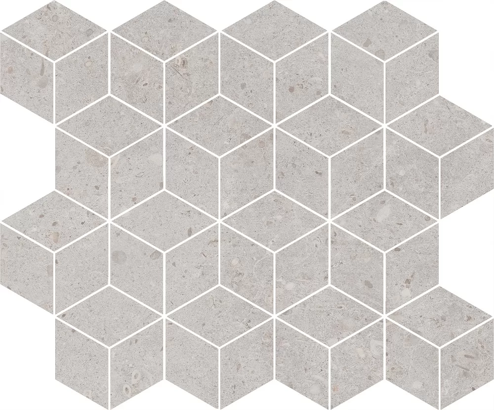 Керамический декор KERAMA MARAZZI РИККАРДИ мозаичный серый светлый матовый 45x37,5 (10 мм.) T017\14053