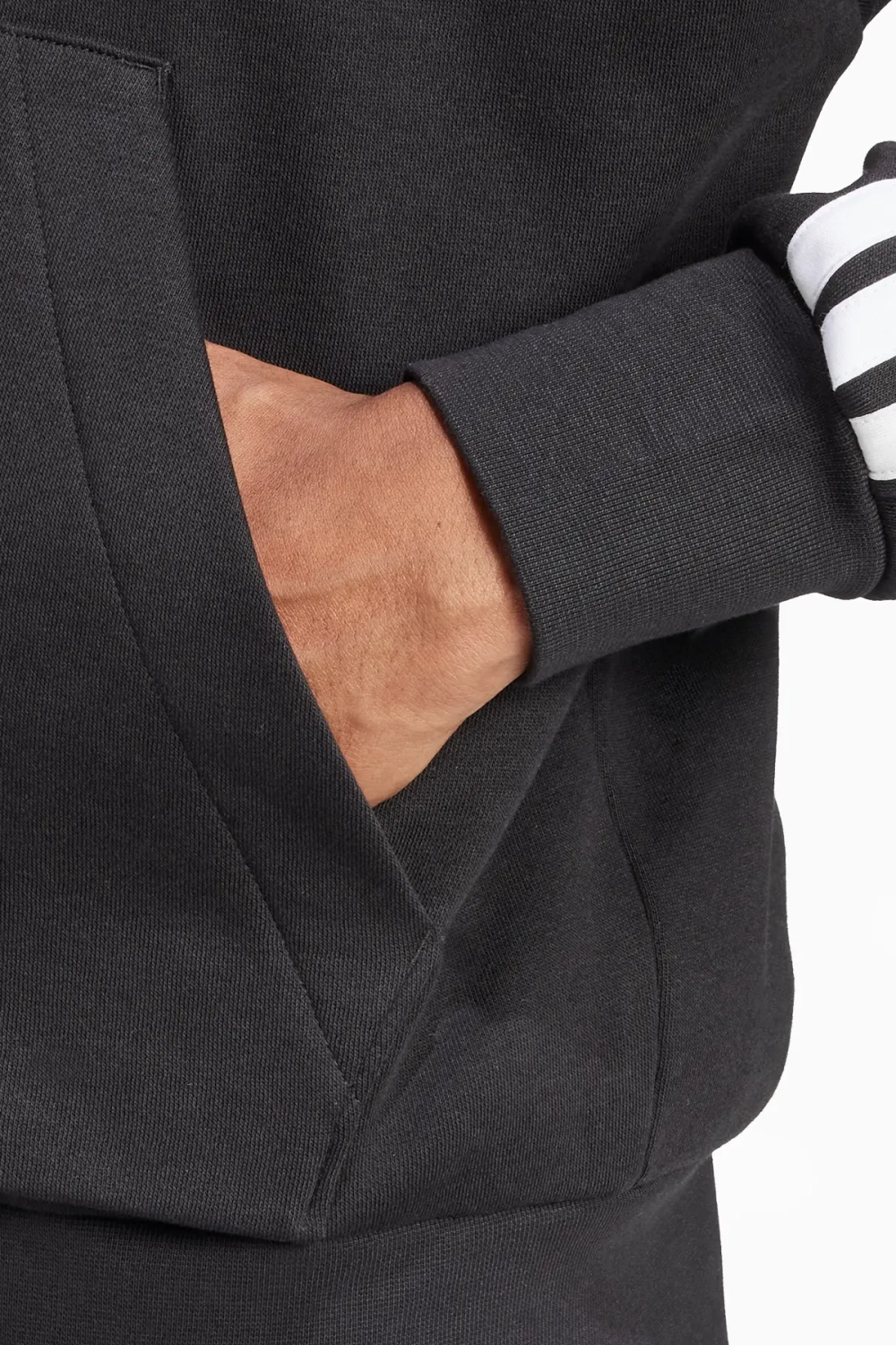 Кофта adidas Essentials 3-Stripes Fleece - черный