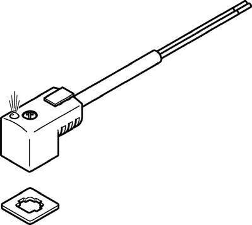 KMEB-3-24-2.5-LED Штекерная розетка с кабелем