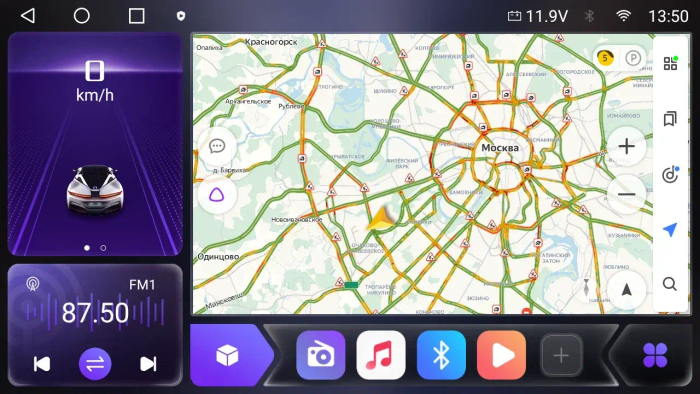 Магнитола для AUDI TT 2006-2014 (8J) - Kuberg OL-9101 QLed, Android 13, Быстрейшая, CarPlay, SIM-слот