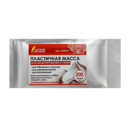 ОСТРОВ СОКРОВИЩ Паста (масса) для лепки ОСТРОВ СОКРОВИЩ, самозатвердевающая, 200 г, натуральный белый, 228651