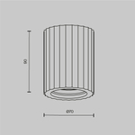 Потолочный светильник Technical C121CL-GU10-W