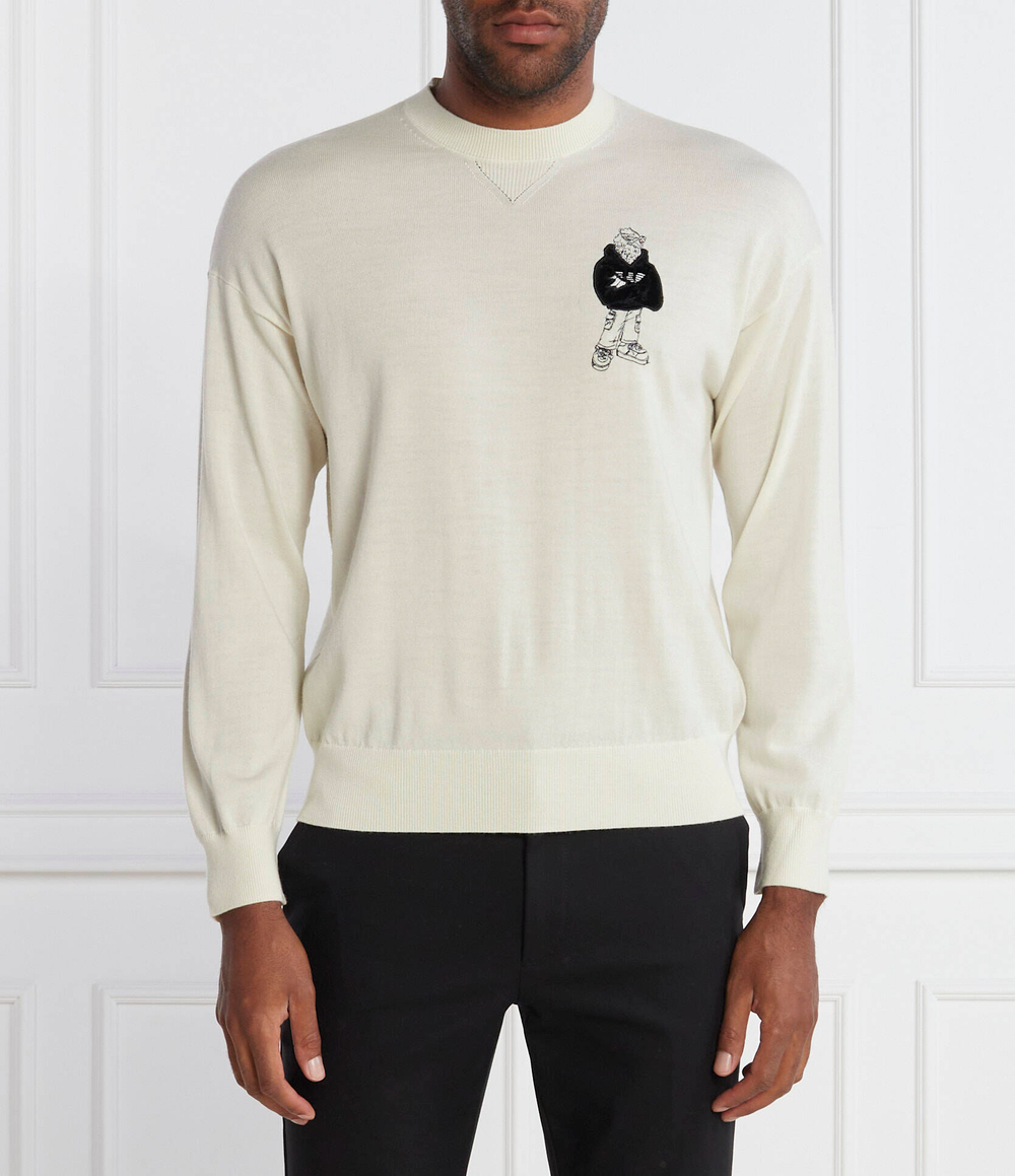 Хлопковая тощая PULLOVER Emporio Armani - белый(6R1MXN 1MNIZ)