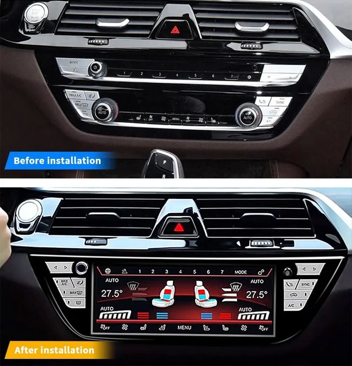 Сенсорная панель климата BMW 5-серия G30 2017-2023 - Kuberg ZF-2025-G30 c 8.8" LCD (ЖК) экраном