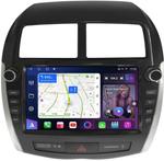Магнитола для Mitsubishi ASX 2010-2016, Peugeot 4008, Citroen C4 Aircross (рамка с крутилками и кнопками) - FarCar S400-TS18 монитор 9.5" QLED на Android 14, CarPlay, 4G SIM-слот