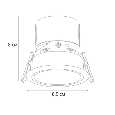 Точечный встраиваемый светильник Arte Lamp SCROLL A3312PL-1WH, 1хLED