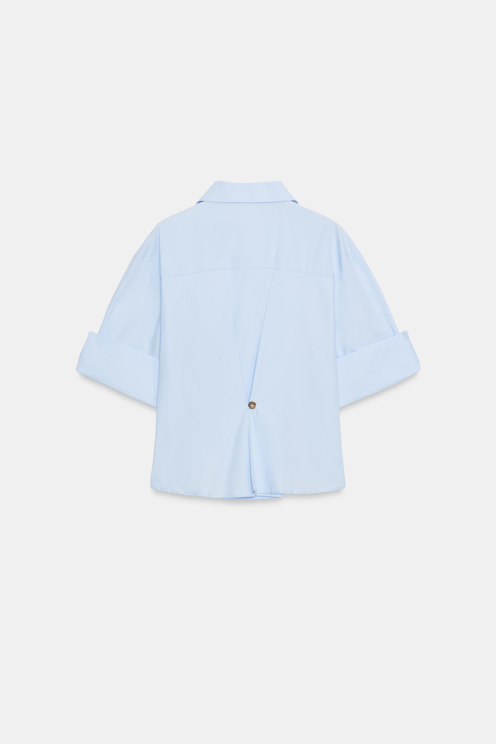 РУБАШКА СО СБОРКАМИ И КОРОТКИМИ РУКАВАМИ — ZARA