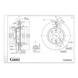 Диск тормозной GANZ передний с покрытием RENAULT Logan II 2013 / Vent D=258mm Арт.: GIJ06062