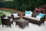 Allibert Комплект Салемо трипл сет (Salemo 3 seater set) коричневый — фото 3