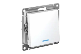 Одноклавишный механизм выключателя Systeme Electric ATLAS DESIGN с подсветкой сх.1а 10АХ белый ATN000113
