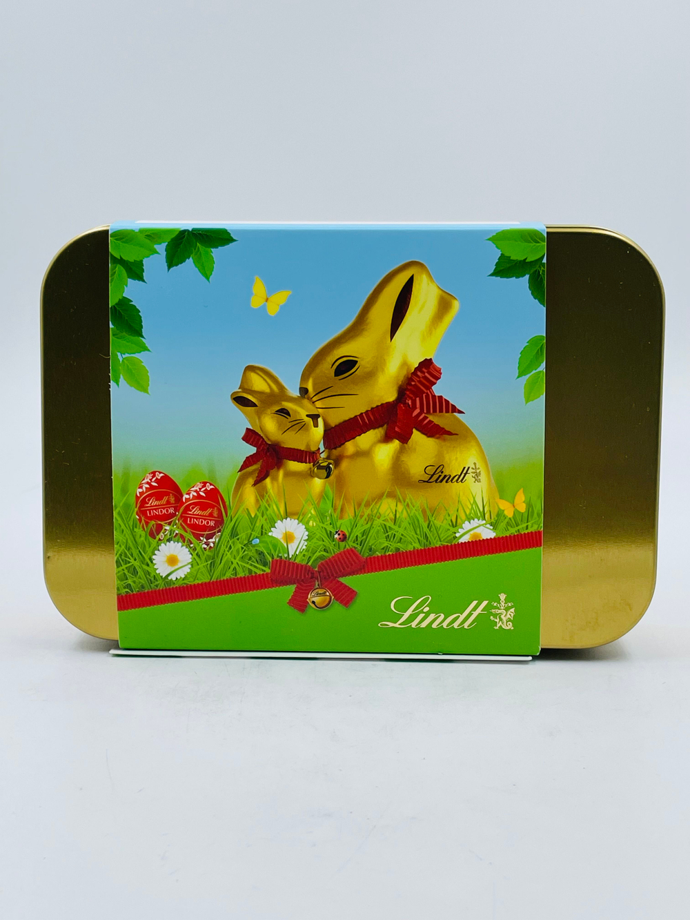 Набор шоколадных конфет Lindt LINDOR в подарочной жестяной коробке, ассорти, 115 г
