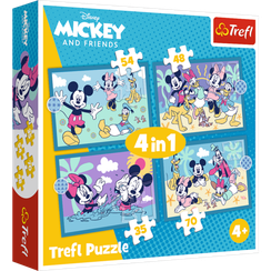 Puzzles - "4in1" - Funny happenings of Mickey Mouse / Disney Mickey Mouse and Friends