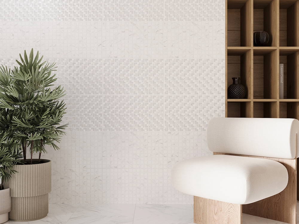 Либретто бел декор 01 / Libretto white decor 01  300х500 (1-й сорт)