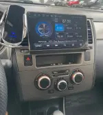 Магнитола для Nissan Tiida C11 2004-2013 (кондиционер/климат с прямоугольным экранчиком, рамка серая) - FarCar S280 монитор 9.5" IPS на Android 13, CarPlay