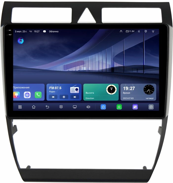 Магнитола для Audi A6 2001-2004 - Kuberg QLed+2K, Android 14, Быстрейшая, CarPlay, SIM-слот