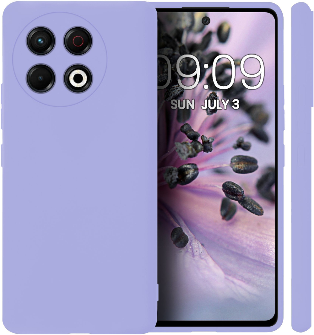Мягкий Soft Touch чехол из силикона для TECNO SPARK 30 PRO с бархатной подкладкой