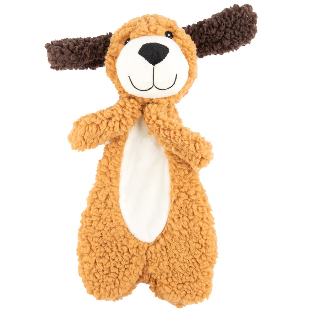 AROMADOG Игрушка Rescue для собак Собачка без наполнителя 30 см с пищалкой, рыжая