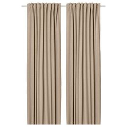 Комплект штор IKEA ROSENMANDEL (РОЗЕНМАНДЕЛ), Бежевый, 135x250 см, 2 шт