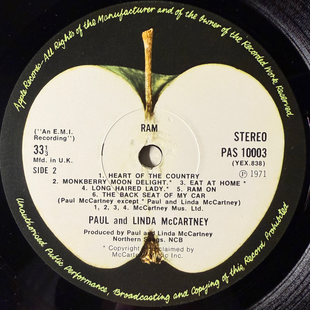 Paul And Linda McCartney ‎– Ram (Англия 1971г.)